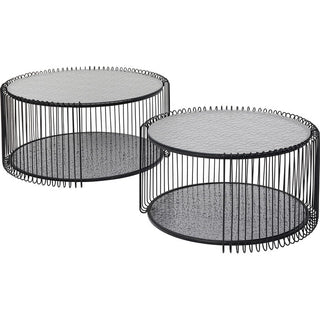 Coffee Table Wire Double Bubble Black (2/Set) - DEKOR