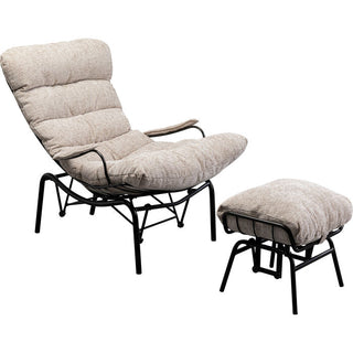 Armchair + Stool Vienna Swing Beige KARE MIAMI