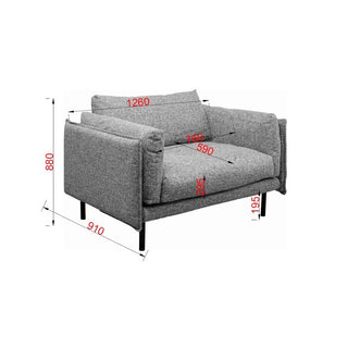 Armchair Pola Grey KARE MIAMI