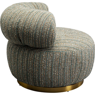 Swivel Armchair Couture Stripes Blue KARE MIAMI