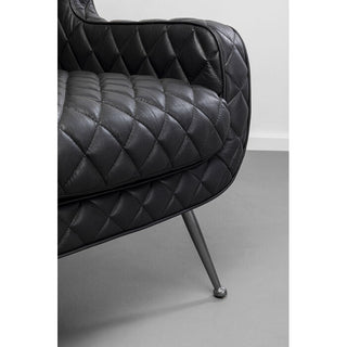Armchair Nonna Smart Leather Black KARE MIAMI