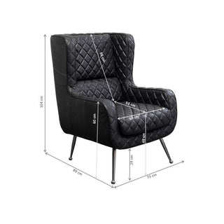 Armchair Nonna Smart Leather Black KARE MIAMI