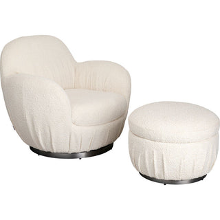 Swivel Armchair Nube Boucle KARE MIAMI