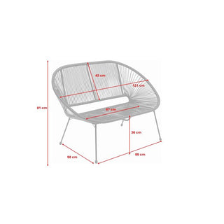 Bench Acapulco Mono White KARE MIAMI