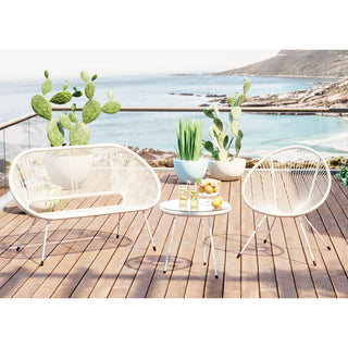 Bench Acapulco Mono White KARE MIAMI