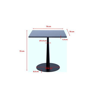 Bistro Table Capri Black 70x70cm KARE MIAMI