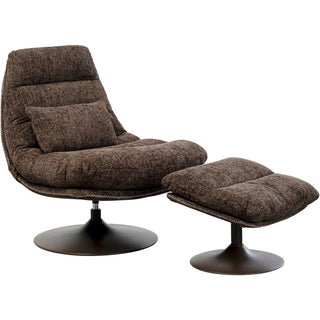Swivel Armchair + Stool Montreal KARE MIAMI