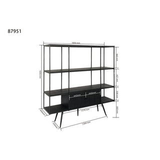 Shelf Cosy Sixties Black 180x183cm KARE MIAMI