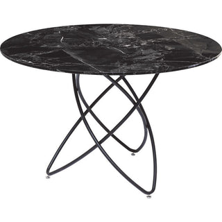 Table Molekular Black Marble Glass Ø120cm KARE MIAMI