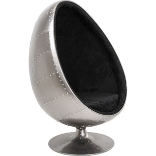 Swivel Armchair Eye Ball Graphit KARE MIAMI