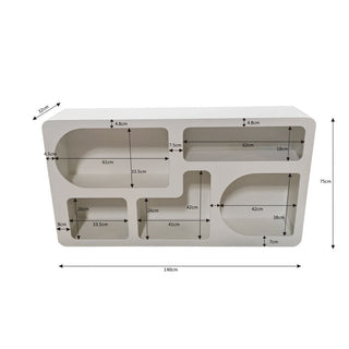 Shelf Paco White 140x75cm KARE MIAMI