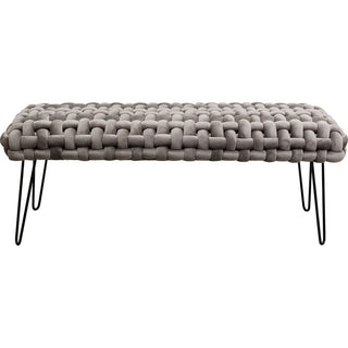 Bench Weave Grey 128cm KARE MIAMI