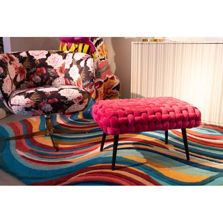 Bench Weave Pink 66cm KARE MIAMI