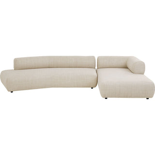 Corner Sofa Bow Right Cream KARE MIAMI