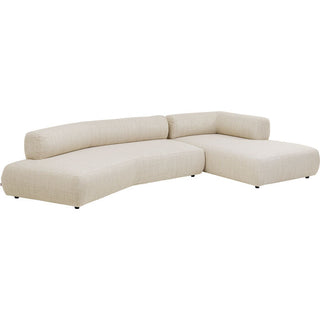 Corner Sofa Bow Right Cream KARE MIAMI