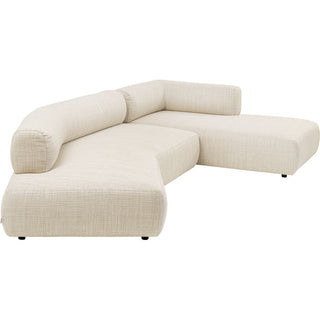 Corner Sofa Bow Right Cream KARE MIAMI