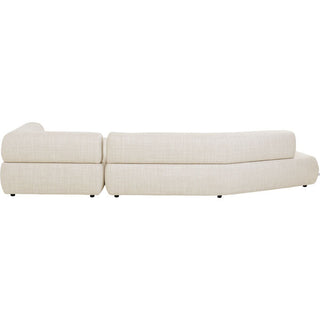 Corner Sofa Bow Right Cream KARE MIAMI