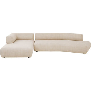 Corner Sofa Bow Left Cream KARE MIAMI