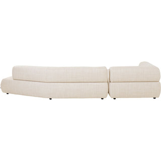 Corner Sofa Bow Left Cream KARE MIAMI
