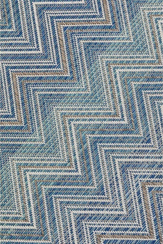 Outdoor Carpet Zigzag Blue 230x330cm KARE MIAMI