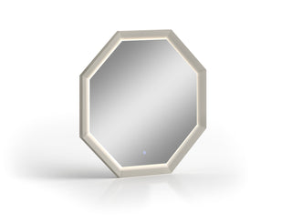 Chloe Hexagonal Mirror Whiteline