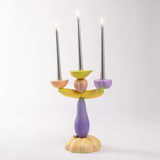 Vitamin Aubergine Candelabra SELETTI