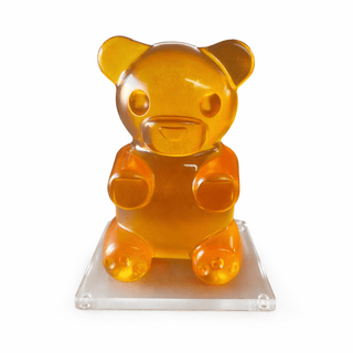 RESIN ACRYLIC ORANGE BEAR 12"H AcrylicArt Designers