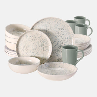 Oxford Contempo, Glacier Stoneware 20 Piece Dinnerware Set, Service for 4 Oxford