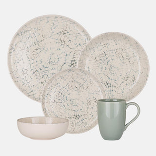 Oxford Contempo, Glacier Stoneware 20 Piece Dinnerware Set, Service for 4 Oxford