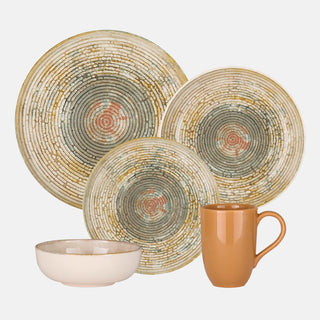 Oxford Contempo, Relic Stoneware 20 Piece Dinnerware Set, Service for 4 Oxford