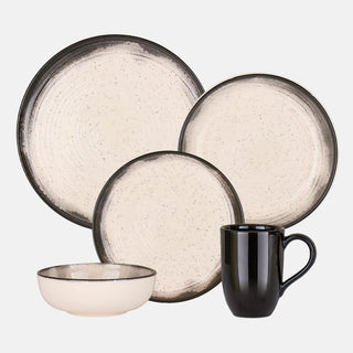 Oxford Contempo, Tiramisu Stoneware 20 Piece Dinnerware Set, Service for 4 Oxford