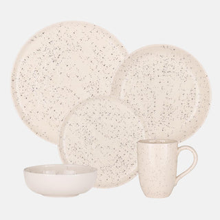 Oxford Contempo, Vanilla Stoneware 20 Piece Dinnerware Set, Service for 4 Oxford