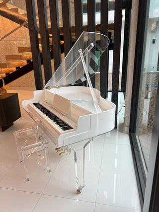 CLEAR AND WHITE ACRYLIC PIANO AcrylicArt Designers