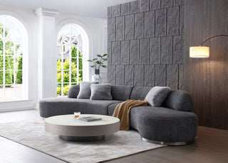 Perla Curved Sofa Whiteline
