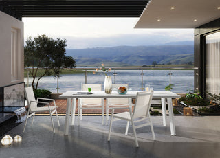 Rio Outdoor Rectangular Dining Table Whiteline