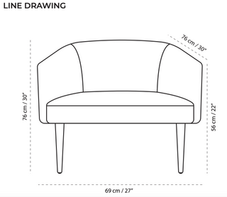 Boston Accent Chair Whiteline