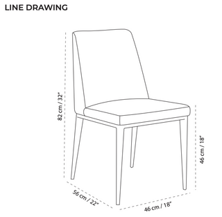 Carrie Dining Chair Whiteline