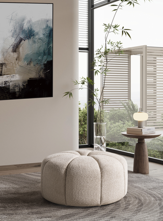 Lune Ottoman Whiteline