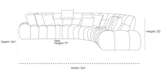 Lune Sectional Whiteline