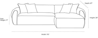 Flore Sectional Whiteline