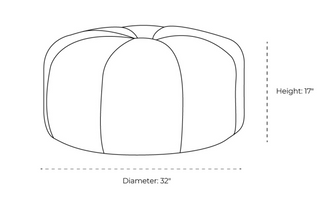 Lune Ottoman Whiteline