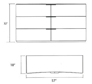 Massimo Double Dresser Whiteline