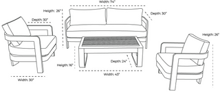 Sally Outdoor Collection Whiteline