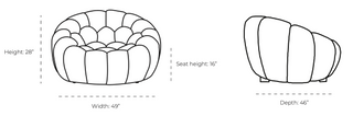 Nest Curved Armchair Whiteline