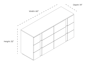Rominna Dresser Whiteline
