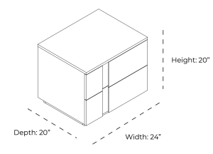Rominna Nightstand Whiteline