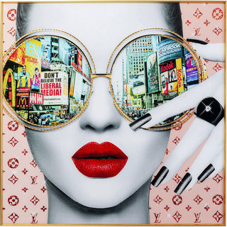 Framed Picture Times Square View 120x120cm - DEKOR