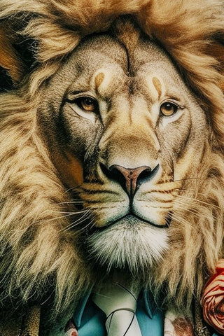 Glass Picture Mister Lion 150x100cm - DEKOR