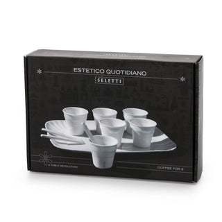 Estetico Quotidiano Coffee set of 6 Cups + 1 Tray DEKOR