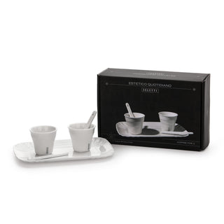 Estetico Quotidiano Coffee Set 2 Cups + 1 Tray SELETTI